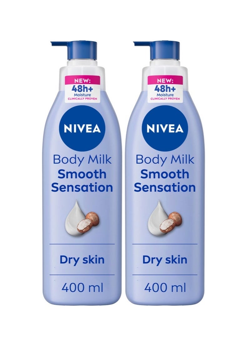 Nivea Pack Of 2 Shea Smooth Body Lotion 400ml - Image 1